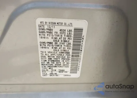 2012 Nissan Rogue S z USA, uszkodzony, nr VIN JN8AS5MV7CW377495